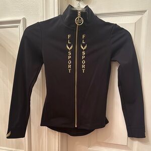 Fly Sport Black/Gold Girls Figure Skating Jacket Gorgeous!